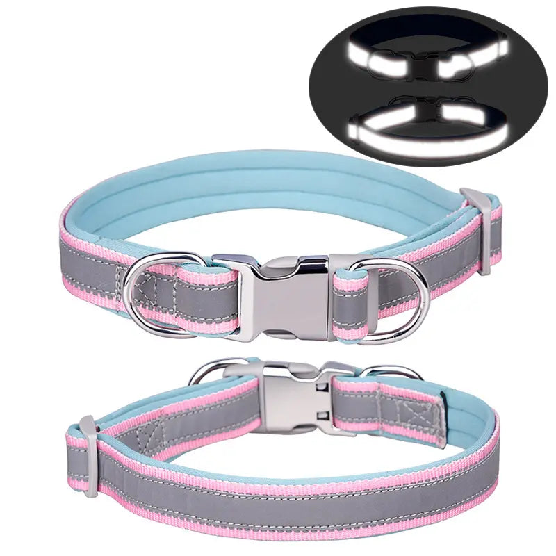 Custom Reflective Nylon Dog Collar