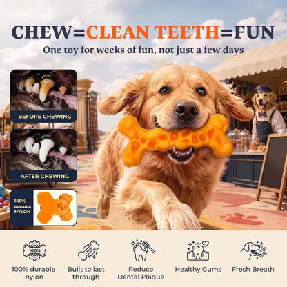 Apasiri 3-Pack Tough Dog Toys for Aggressive Chewers 25-90Lbs, Hard Nylon | Natural Milk Flavor, Indestructible Chew Toys for Medium&Large Dogs, Long-Lasting, Relieve Anxiety,Reduce Destructive Chewing