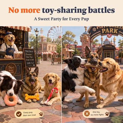Apasiri 3-Pack Tough Dog Toys for Aggressive Chewers 25-90Lbs, Hard Nylon | Natural Milk Flavor, Indestructible Chew Toys for Medium&Large Dogs, Long-Lasting, Relieve Anxiety,Reduce Destructive Chewing