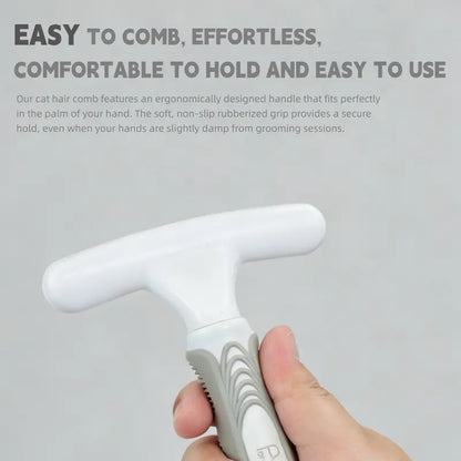 Pet Deshedding Slicker Brush with Rubber Paw Print Ergo Handle - Stainless Steel-Rubber Universal Grooming Tool for Dogs & Cats, Detangles Fur, Removes Floating Strands, Gentle Clean for All Coat Lengths, Moisturizing Deodorant Hair Care Supply