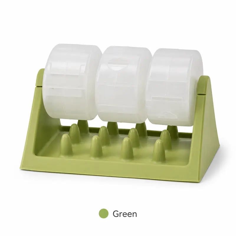 Smartwell PP Plastic 360-Degree Spin Action Dog Treat Dispenser Puzzle Feeder - 3 Removable Chambers, Slow Feeding Mental Enrichment Toy for Indoor Dogs