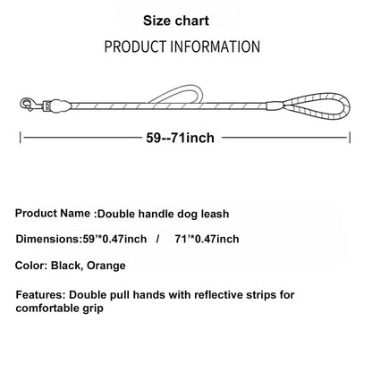 Heavy-Duty Double Handle Dog Leash